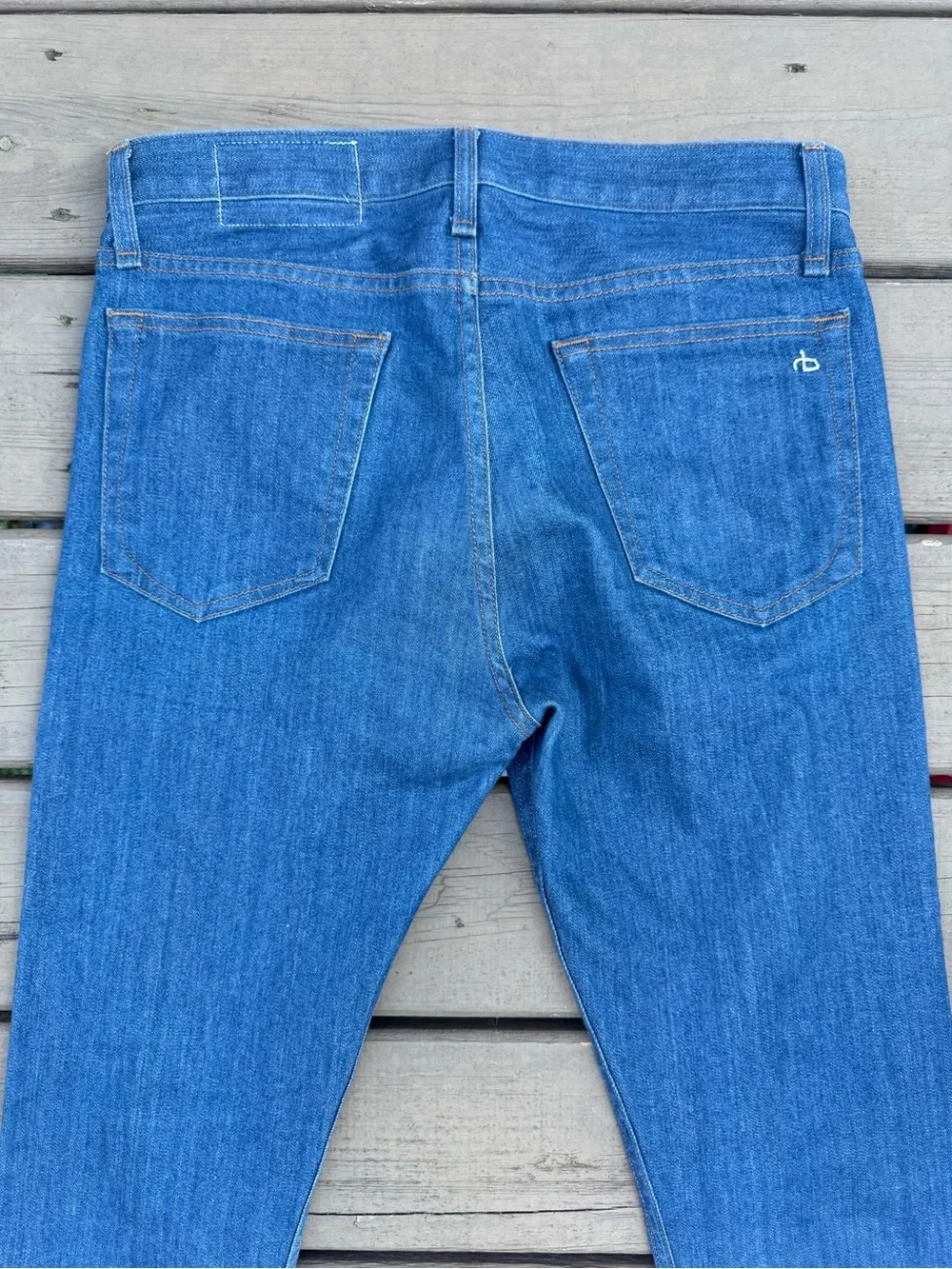 rag & bone Fit 2 Slim Straight Jeans in Raw Blue size 31